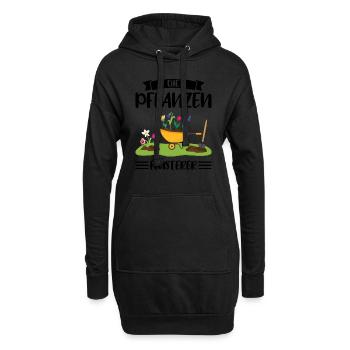 Garten Pflanze Gartenarbeit Geschenk - Hoodie-Kleid - Schwarz - Vorne