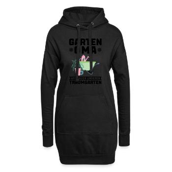 Garten Oma Hobbygärtner Geschenk - Hoodie-Kleid - Schwarz - Vorne