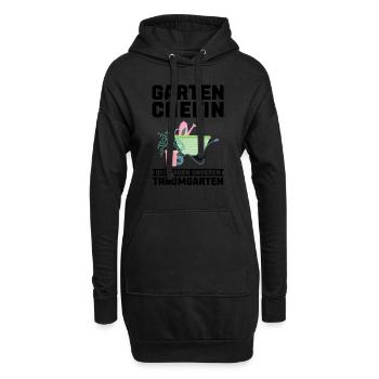 Garten Pflanze Gartenliebhaber Geschenk - Hoodie-Kleid - Schwarz - Vorne