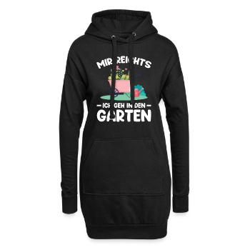 Garten Pflanze Gartenarbeit Geschenk - Hoodie-Kleid - Schwarz - Vorne