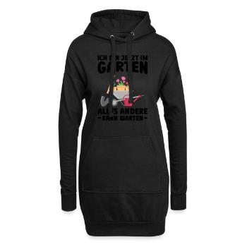 Garten Pflanze Gartenarbeit Geschenk - Hoodie-Kleid - Schwarz - Vorne