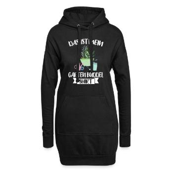 Garten Pflanze Gartenliebhaber Geschenk - Hoodie-Kleid - Schwarz - Vorne