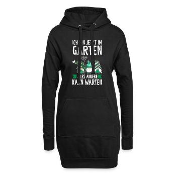 Garten-arbeit Gnome Gartenarbeit Geschenk - Hoodie-Kleid - Schwarz - Vorne