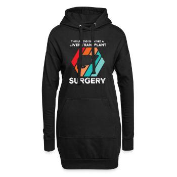 Lebertransplantation Chirurgie Lebertransplantatio - Hoodie-Kleid - Schwarz - Vorne