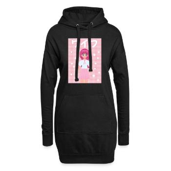 Cottagecore Ästhetisch Otaku Anime Japanisch Milch - Hoodie-Kleid - Schwarz - Vorne