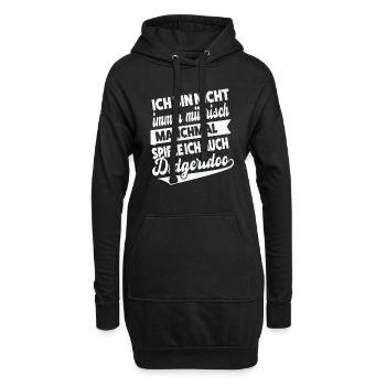 Didgeridoo Musiker Didgeridoospieler Geschenk - Hoodie-Kleid - Schwarz - Vorne