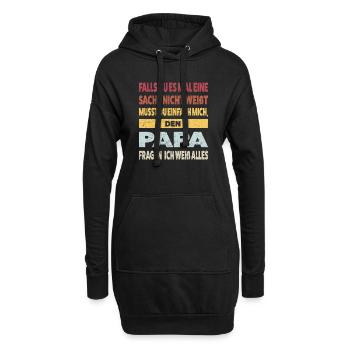 Papa Familie Vater Geschenk - Hoodie-Kleid - Schwarz - Vorne