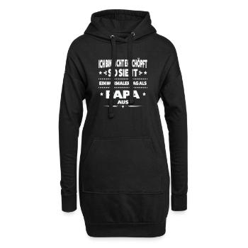 Papa Familie Papas Geschenk - Hoodie-Kleid - Schwarz - Vorne