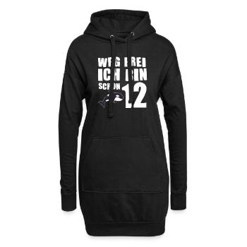 12. Geburtstag Orca 12 Jahre alt Geschenk - Hoodie-Kleid - Schwarz - Vorne