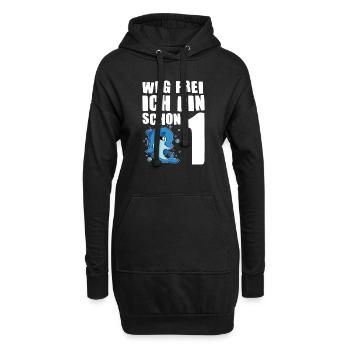 1. Geburtstag Delfin 1 Jahr alt Geschenk - Hoodie-Kleid - Schwarz - Vorne