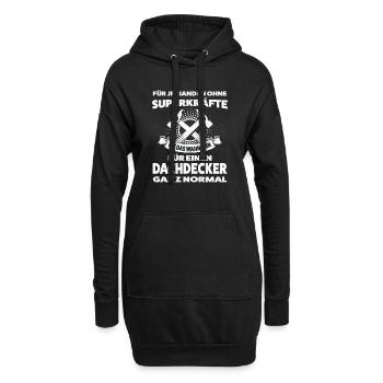 Dachdecker Beruf Dachdeckerei Geschenk - Hoodie-Kleid - Schwarz - Vorne