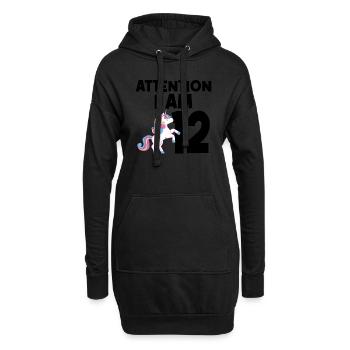 12. Geburtstag Mädchen Einhorn 12. Geburtstag Mädc - Hoodie-Kleid - Schwarz - Vorne