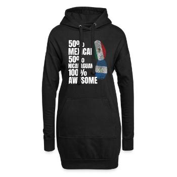 Basketball & Tacos Baseball Tacos Geschenk - Hoodie-Kleid - Schwarz - Vorne