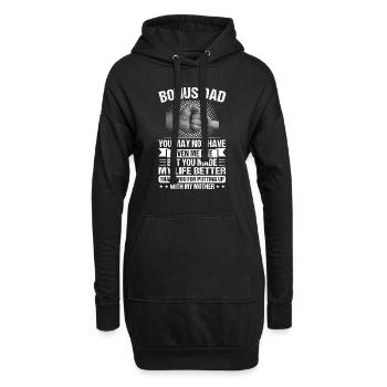Stiefvater Bonus Vater Stiefvater Geschenk - Hoodie-Kleid - Schwarz - Vorne