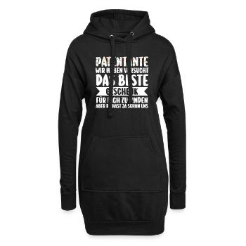 Patentante Familie Patentanten Geschenk - Hoodie-Kleid - Schwarz - Vorne