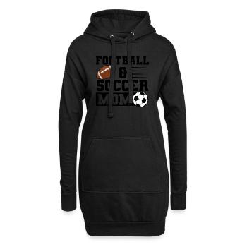 baller fussball baller Geschenk - Hoodie-Kleid - Schwarz - Vorne