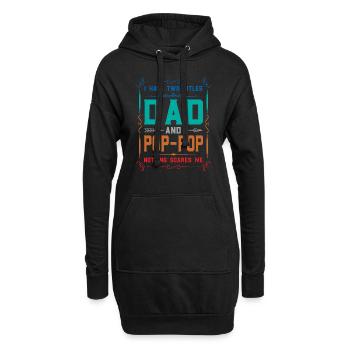 pop-pop Vatertag pop-pop Geschenk - Hoodie-Kleid - Schwarz - Vorne