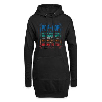 pop-pop Vatertag pop-pop Geschenk - Hoodie-Kleid - Schwarz - Vorne