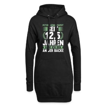 12,5 Jahre Ehe Ehefrau Ehepaar Geschenk - Hoodie-Kleid - Schwarz - Vorne