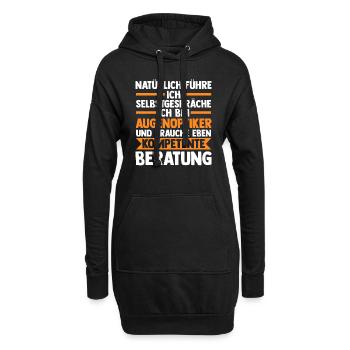 Optiker Beruf Augenoptiker Geschenk - Hoodie-Kleid - Schwarz - Vorne