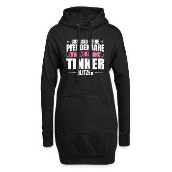 Tinker Pferd Reiter Geschenk - Hoodie-Kleid - Schwarz - Vorne