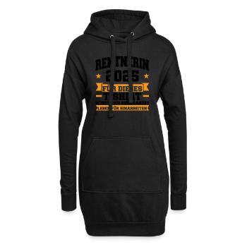 Rentnerin 2025 Rente Ruhestand Geschenk - Hoodie-Kleid - Schwarz - Vorne