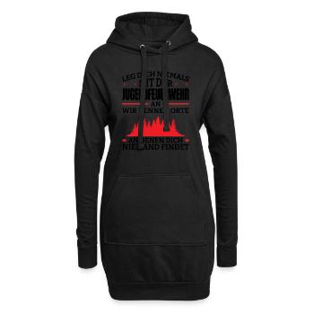 Jugend Feuerwehr Jugendfeuerwehr Geschenk - Hoodie-Kleid - Schwarz - Vorne