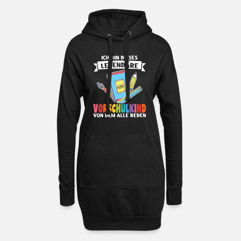 Kindergarten Vorschule Vorschulpädagoge Geschenk - Hoodie-Kleid - Schwarz