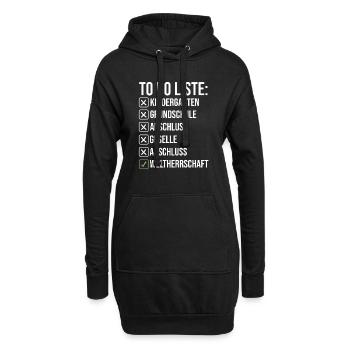 Abschluss Prüfung Schulabschluss Geschenk - Hoodie-Kleid - Schwarz - Vorne
