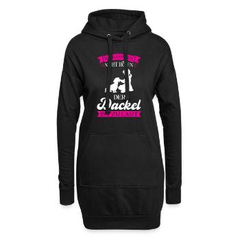 Dackel Hund Hundefreunde Geschenk - Hoodie-Kleid - Schwarz - Vorne