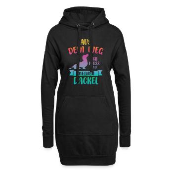 Dackel Hund Dachshunde Geschenk - Hoodie-Kleid - Schwarz - Vorne