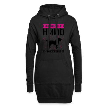 Hund Haustier Hunde Geschenk - Hoodie-Kleid - Schwarz - Vorne