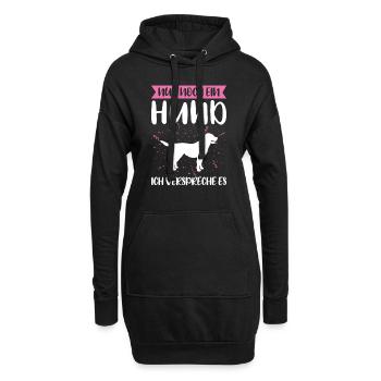 Hund Haustier Hundehalter Geschenk - Hoodie-Kleid - Schwarz - Vorne