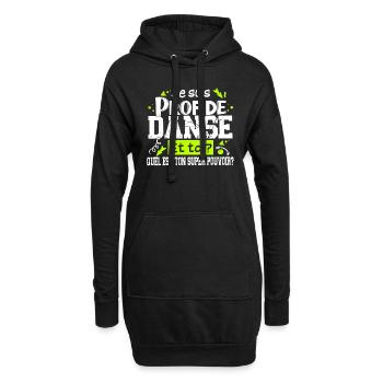 Prof Professeur Danse Métier Humour Cadeau - Sweat-shirt à capuche long Femme - noir - Devant