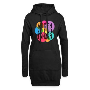 Augen zu und tanzen - Hoodie-Kleid - Schwarz - Vorne
