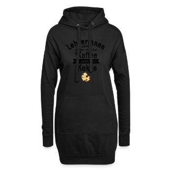 Lehrerinnen Trinken Nicht Nur Kaffee... - Hoodie-Kleid - Schwarz - Vorne