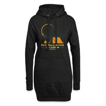 Total Solar Eclipse Camp - Hoodie Dress - black - Front