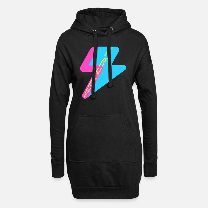 Fancy - Hoodie-Kleid - Schwarz