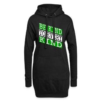 planet evolve go vegan vegetable funny rights - Hoodie-Kleid - Schwarz - Vorne