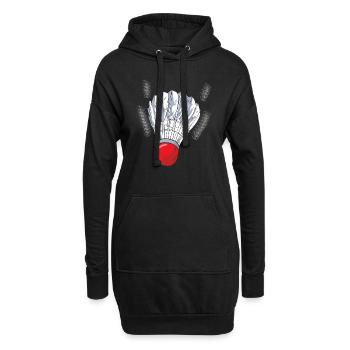Badminton Sport Badminton Cadeau - Sweat-shirt à capuche long Femme - noir - Devant