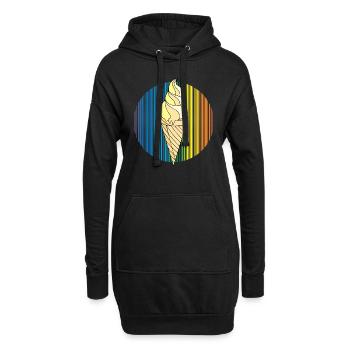 Eis - Hoodie-Kleid - Schwarz - Vorne