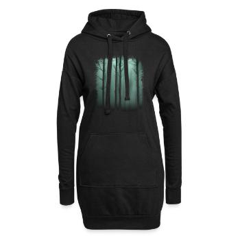 Mystischer Wald Black Metal Gothic - Hoodie-Kleid - Schwarz - Vorne