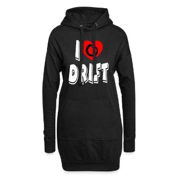 Auto - Hoodie-Kleid - Schwarz - Vorne