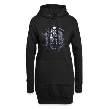 Partnerlook Bis zu unserem letzten Augenblick - Hoodie-Kleid - Schwarz - Vorne