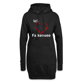 Ich liebe fks - Hoodie-Kleid - Schwarz - Vorne
