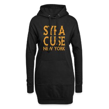 Syracuse - New York - États-Unis USA - Sweat-shirt à capuche long Femme - noir - Devant