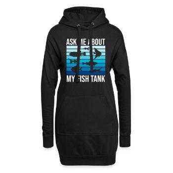 Drôle d’amateur d’aquarium disant citation du propriétaire de l’aquarium - Sweat-shirt à capuche long Femme - noir - Devant