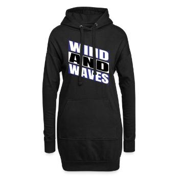 freedom liberation joke windsurfing present fun - Hoodie-Kleid - Schwarz - Vorne
