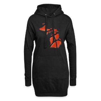 Michigan (USA) | echter Basketball | Landkarte - Hoodie-Kleid - Schwarz - Vorne
