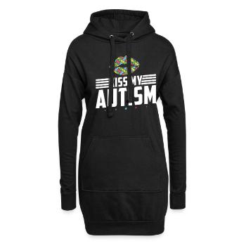 Kiss My Autism Awareness Autism Superhero - Hoodie-Kleid - Schwarz - Vorne
